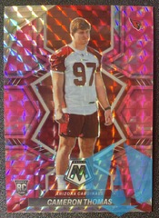 2022 Panini Mosaic Pink Camo Prizm Rookie Cameron Thomas #398 RC Arizona Cardinals